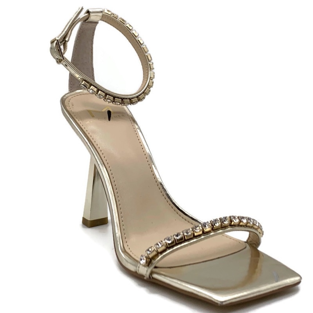 Marc Fisher LTD Karima Ankle Strap Sandal in Gold Tone